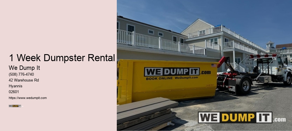 1 Week Dumpster Rental