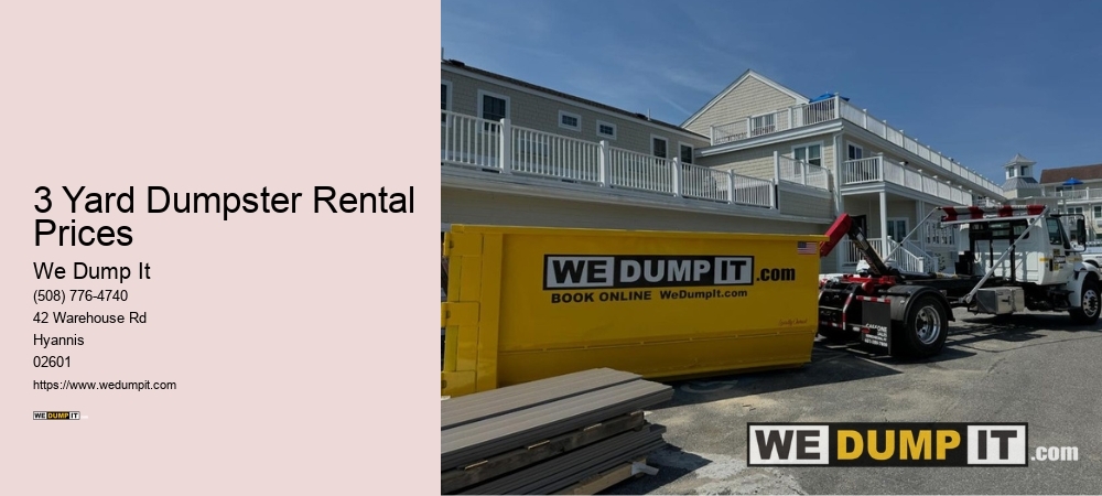 3 Yard Dumpster Rental Prices