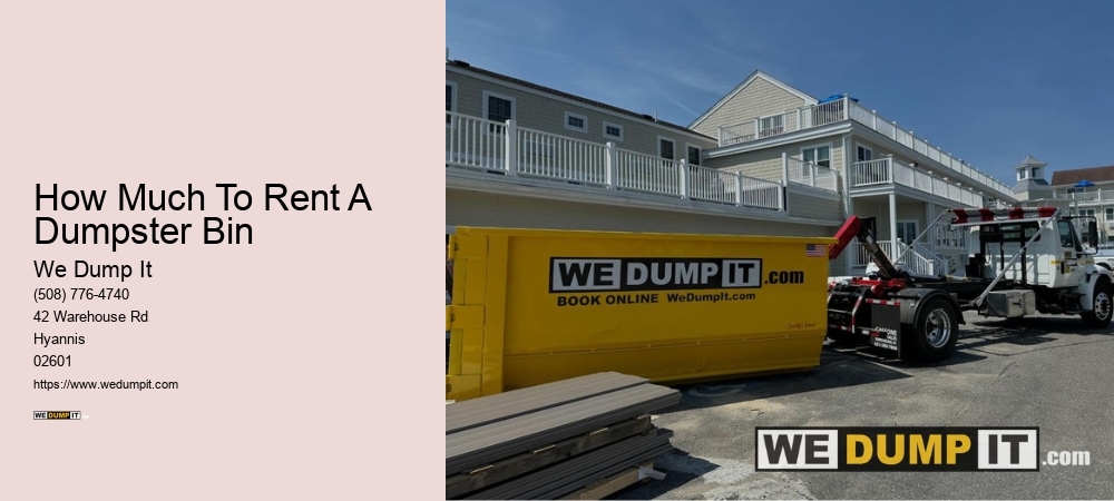 How Much To Rent A Dumpster Bin