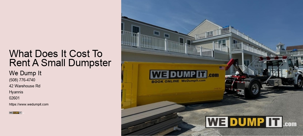 What Does It Cost To Rent A Small Dumpster